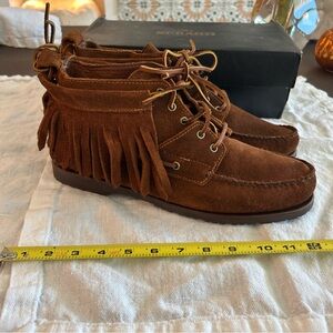 Ronnie Fieg X Sebago Artisan Collection Iroquois RARE Chestnut Suede Chatain 13